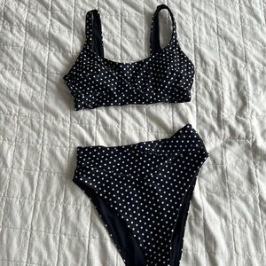 Black and White Polka Dot Aerie Bikini